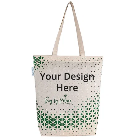 Off White Customized Reusable Ecofriendly Shopping Zipper Carry Bag