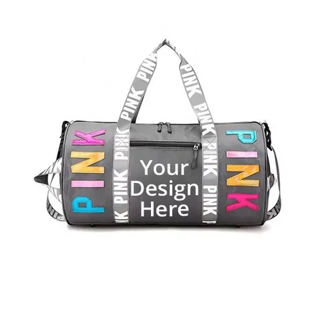 Grey Customized Casual Travel Sports Gym Bag Portable Single Shoulder Storage Bag