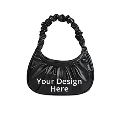 Black Customized Fancy Handle Bag