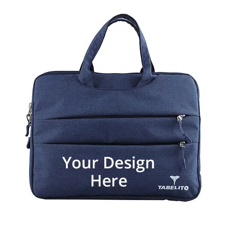 Blue Customized Basic Laptop Sleeve Case Cover Pouch for 15.6 Inch (39.6cm) Laptop