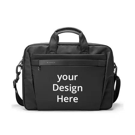 Grey Customized Red Lemon Bange Men's Professional Briefcase Office Handles &amp; Detachable Shoulder Strap, Spacious Pockets, Water-Proof