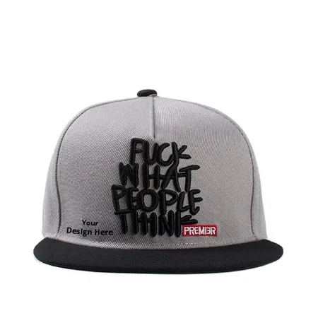 Grey Customized Cotton Cap
