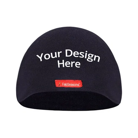 Blue Customized FabSeasons Cotton Skull Cap