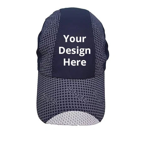 Sports Grey Customized Baseball Cap With Adjustable Back Closure