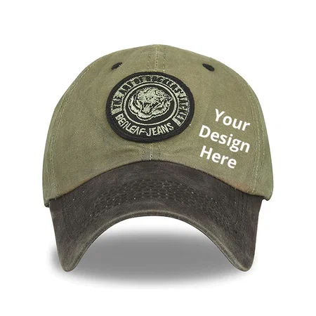 Khaki Customized Unisex Cotton Baseball Warm Cap, Free Size