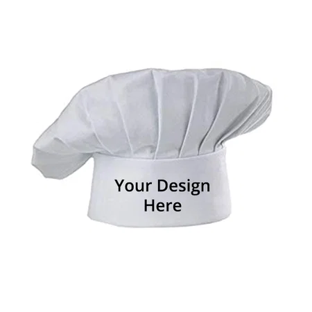 White Customized Unisex Adjustable Kitchen Baker Chef Cap