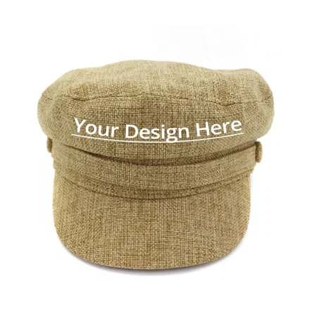 Brown Customized Casual Beret Cap