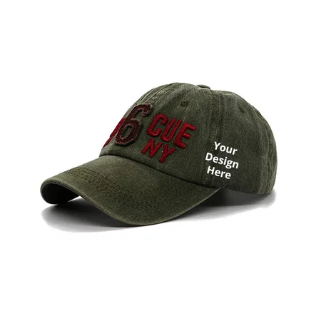 Olive Customized Cotton Stylish Baseball Cap