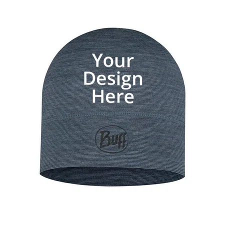 Blue Customized Unisex Adult Beanie Hat