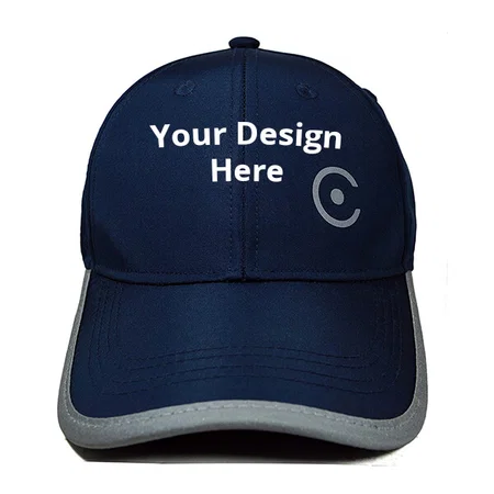 Marine Blue Customized Coreteq Unisex Water Resistant Sports Cap with Adjustable Strap (Free Size)