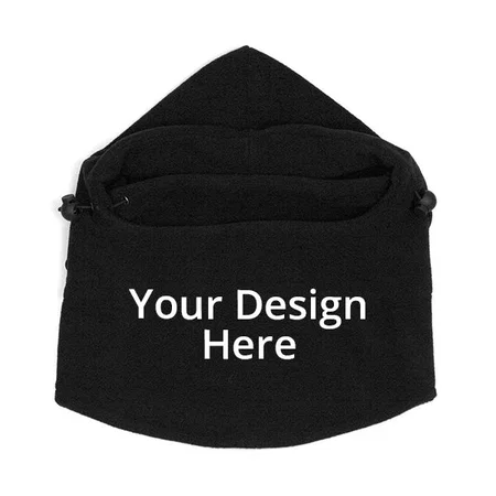Black Customized Full Cover Winter Cap