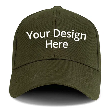 Dark Green Customized Stylish Solid Colour Snapback Baseball Unisex Cap With Adjustable Strap (Suitable for Head Size 54-60cm)