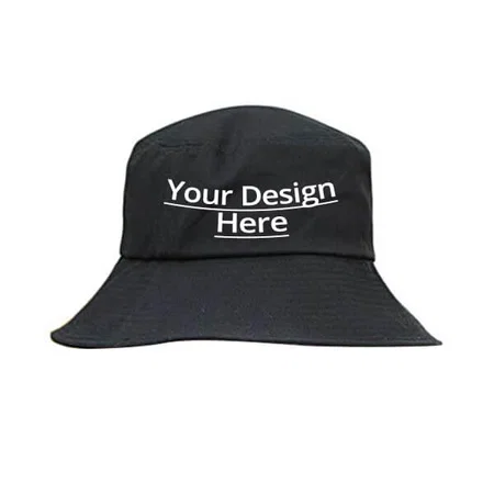 Black Customized Bucket Hat for Women