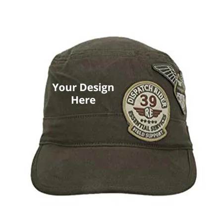 Olive Green Customized Royal Enfield Unisex Military Cap