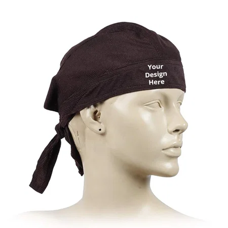 Brown Customized Unisex Cooling Helmet Liner Bandana Cap