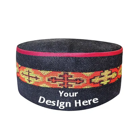 Black Customized Woolen Kullu Cap