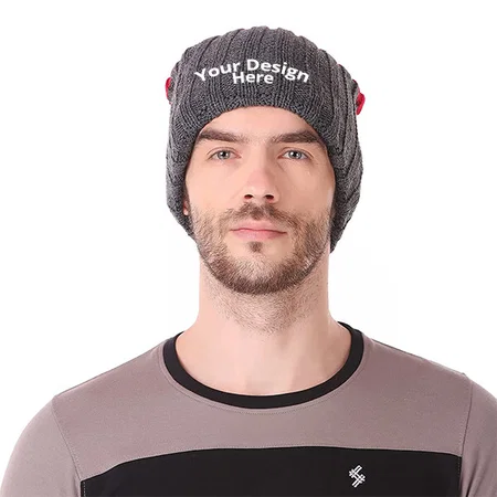 Multicolor Customized Winter Beanie Cap