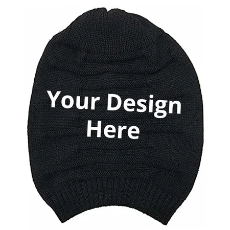 Black Customized Slouchy Cap