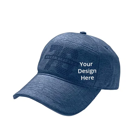 Navy Melange Customized Jockey Microfiber Blend Solid Cap with Adjustable