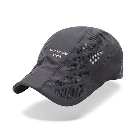 Dark Grey Customized Men's Polyester Cap, Free Size