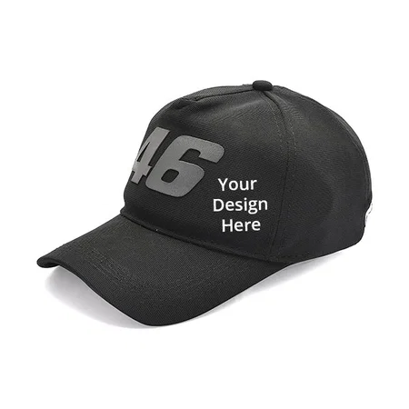 Black Customized Regular Sports Cap/Hat Sunhat Beach Hat Baseball Men Women Unisex Sport Cap, Free Size
