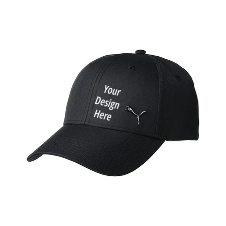 Black Customized Puma Unisex Kid's Cap (7 - 15 Years)