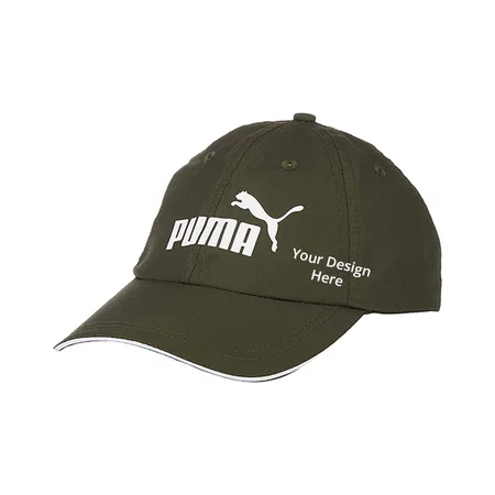 Forest Green Customized Unisex Baseball Puma Cap, Free Size