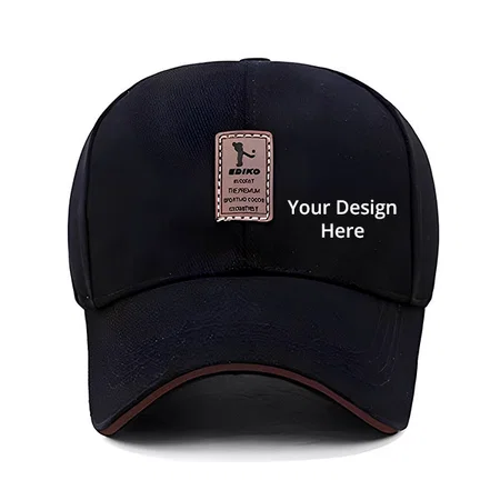 Black Customized Adjustable Cap | Casual Wear Baseball Cap for Adults | Workout Cap/Dating Cap/Indoor Cap/Outdoor Cap/Cricket/Gym | Unisex Cap | Free Size