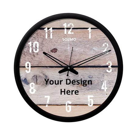 Light Brown Customized Silent Movement Wall Clock