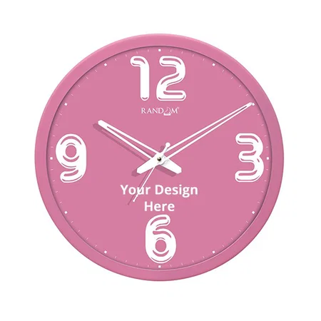 Pink Customized 12" Wall Clock
