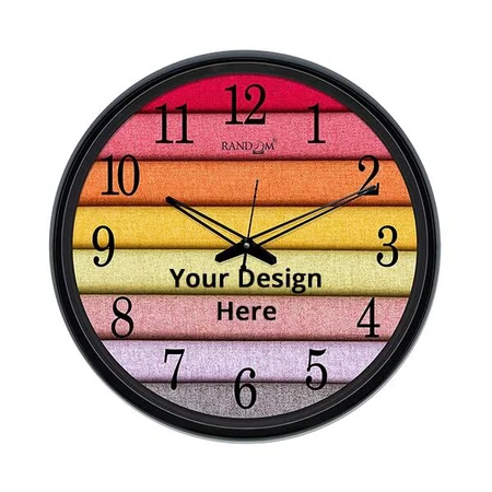 Multi Color Customized Quartz Movement Plastic Wall Clock with Glass