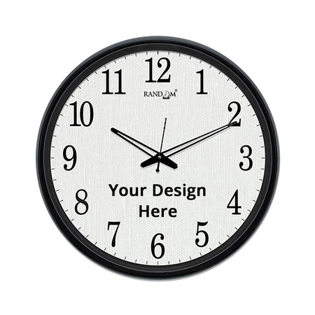 White Customized Plastic &amp; Glass Decorative Wall Clocks for Home,Living Room, Stylish Wall Clock