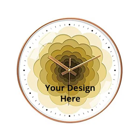 Sunflower Yellow Customized Non Ticking Silent Quartz Hanging Wall Clock Bedroom Hall Living Room Office | Mute and Quiet Wall Clocks