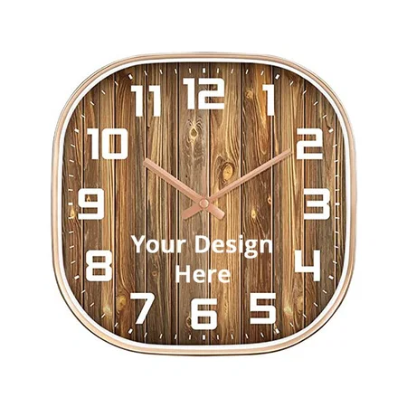 Beige Customized Non Ticking Silent Quartz Premium Wall Clocks Bedroom Hall, Living Room, Office | Mute and Quiet Wall Clocks| Home Decorative Art Collection