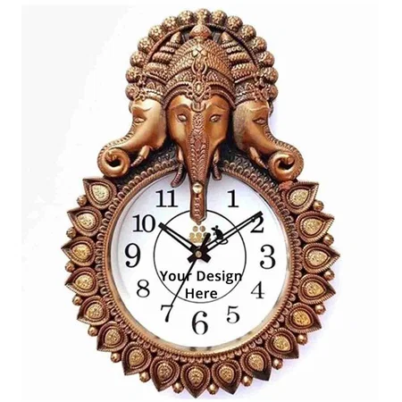 Brown Customized Wall Clock Home/Office/Bedroom/Home Decor/Gift Decor for Living Room, Wall Clock