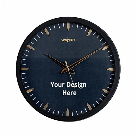 Blue Customized Wall Clock for Home, Wall Clock for Living Room/Bedroom, Round Wall Clock for Home Stylish Latest, Goldman Analog Clock (Size - 30.5 x 30.5 x 4.3 cms)