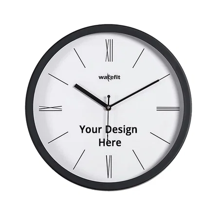 White Customized Wall Clock For Home, Wall Clock/ Chase Analog Clock