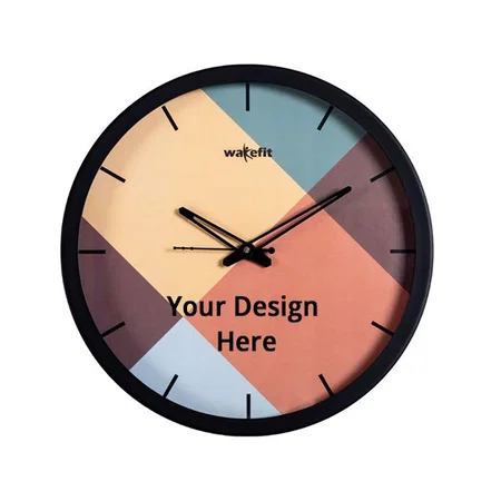 Multi Color Customized Wall Clock for Home, Wall Clock for Living Room/Bedroom, Round Wall Clock for Home Stylish Latest, Kaleidoscope Analog Clock (Size - 30.5 x 30.5 x 4.3 cms)
