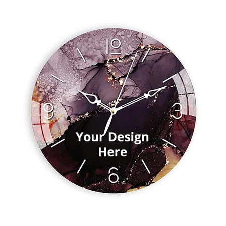 Multicolor Customized Unique Shades Printed Acrylic Wall Clock for Home &amp; Office (Size Clock - 12")