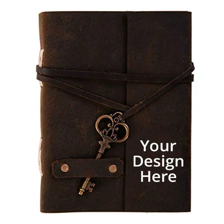Brown Customized Leather Journal (200 Unruled Pages 18cm x 13cm x 2cm)