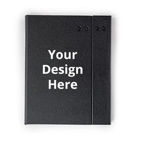 Black Customized Diary 2022, B5 Size, with Magnetic Flap Closure (440 Pages,Textured PU Leather Cover)