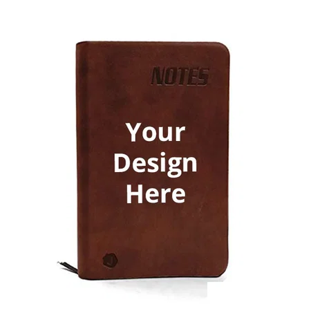 Brown Customized Soft Leather Finish Executive Diary Notebook, (Size 18 x 13 cm, 80 GSM, 166 Pages)