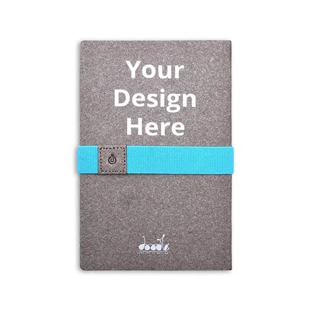 Grey Customized Premium Soft Bound Faux Leather Executive Notebook Diary 2022 (A5,80 GSM,192 Undated Ruled Pages)