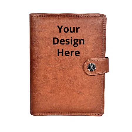 Brown Customized 2022 Executive Style Superior Leather New Year Diary (25 cm x 18 cm x 2.5 cm)