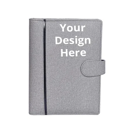 Grey Customized 2022 Executive Style Superior Leather Diary with Excellent Design (25 cm x 18 cm x 2.5 cm, 365 Pages, 80 GSM)