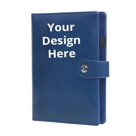 Blue Customized New Year 2022 Diary, PU Leather (20 x 14 x 3 cm)