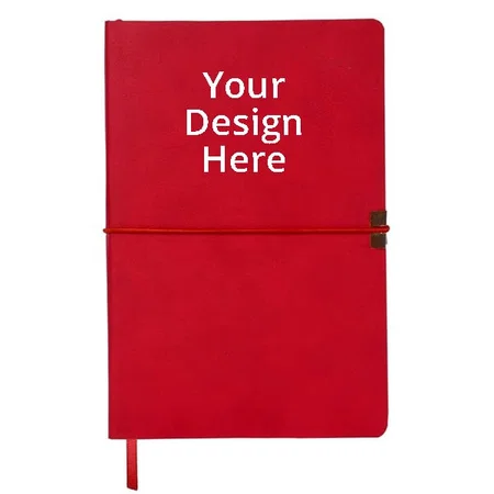 Red Customized PU Leather Soft Bound A5 Executive 2022 Diary For Office And Personal Use I192 Ruled Pages