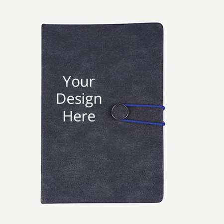 Dark Grey Customized 2023 Chester Executive Notebook I A5 I Hardbound I Vegan Leather I Elastic &amp; Metal Accessory I 192 Ruled Pages I 80 GSM