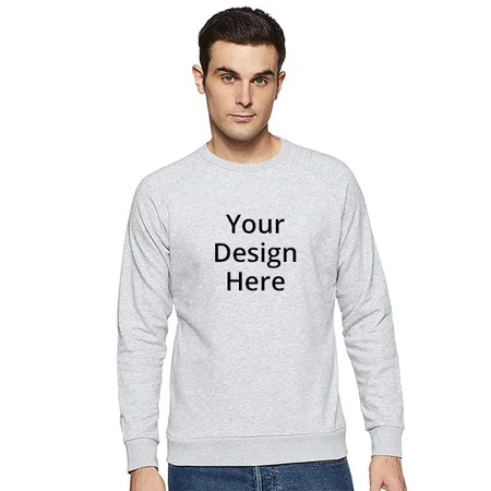 Grey Customized Red Tape Men's Cotton High Neck &amp; Crew Neck Sweatshirt