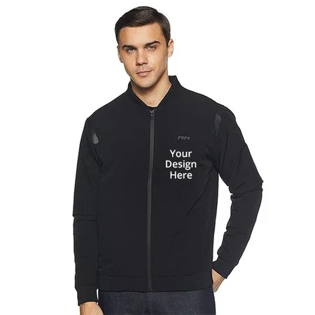 Black Customized Pepe Jeans Men's Jacket